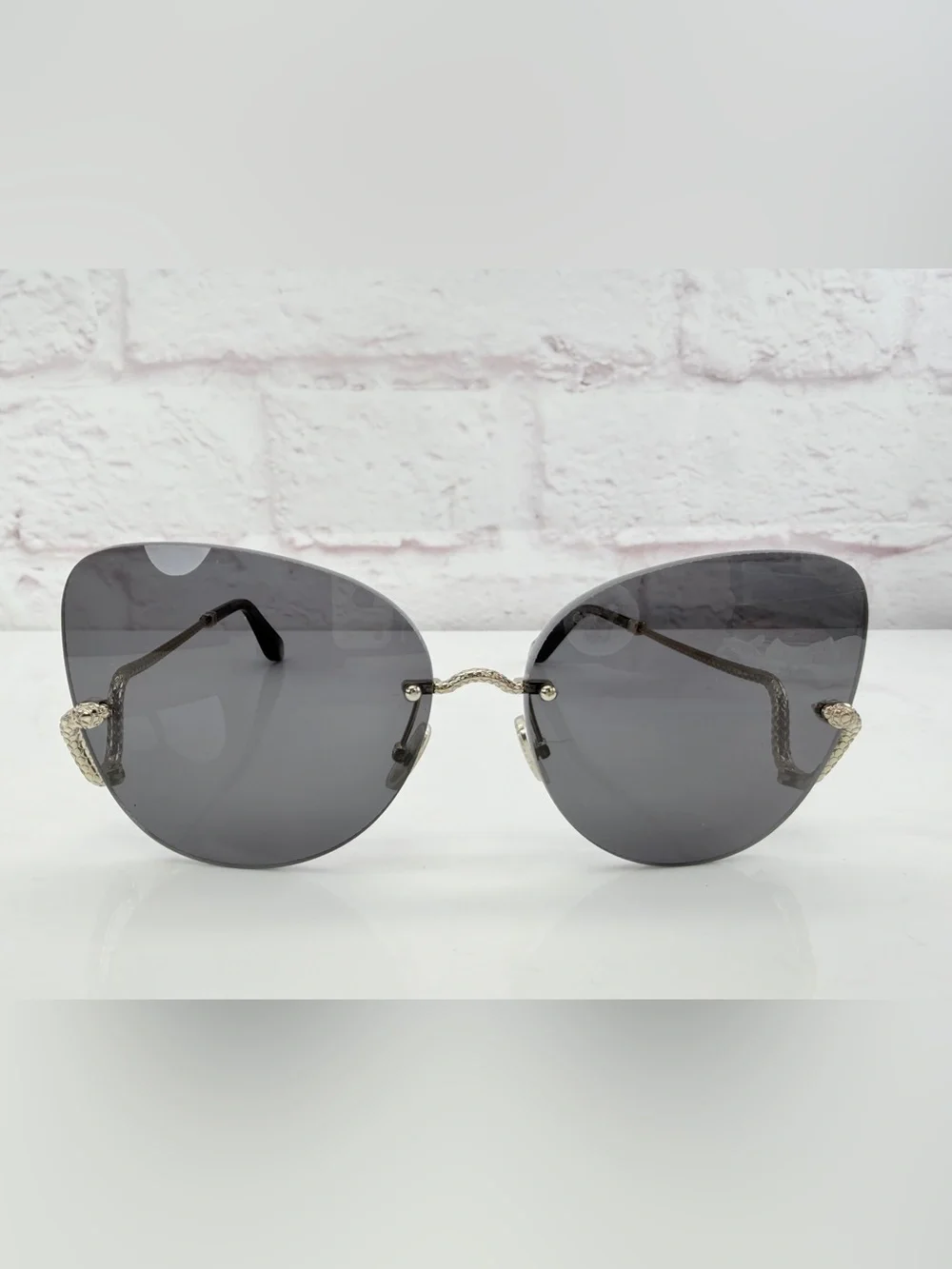 Roberto Cavalli SRC062 Rose Gold Snake Temple Sunglasses 64-16-145
